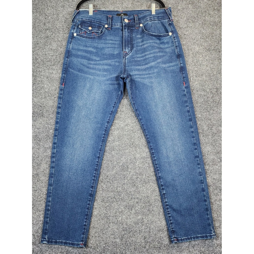 True Religion Geno Big T Flap Slim Men's Y2K Streetwear Jeans 34x30 NWT